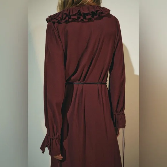 ZARA ~  Frill Midi Dress ZW Collection - Picture 6 of 11